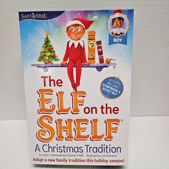 The Elf on the Shelf A Christmas Tradition Set Boy Plush Book Keepsake Box 2005 - Picture 1 of 14